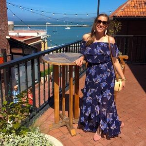 Express ruffle off the shoulder maxi